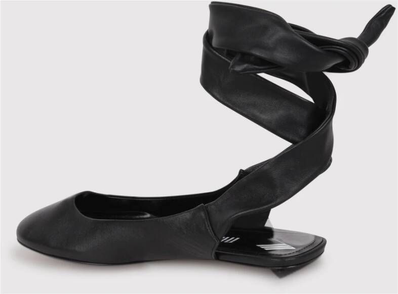 The Attico Ballerina Schoenen van Geitenleer Black Dames