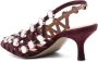 The Attico Donkerpaarse Kitten Heel Slingback Schoenen Purple Dames - Thumbnail 3