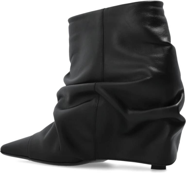 The Attico Gehakte enkellaars Juno Black Dames