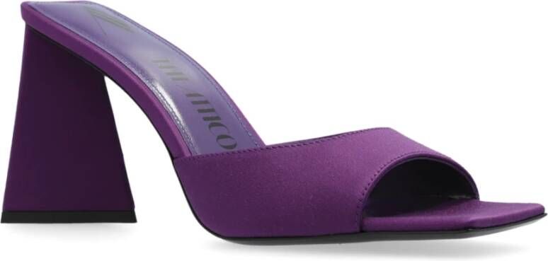 The Attico Gehakte pantoffels Mini Devon Purple Dames