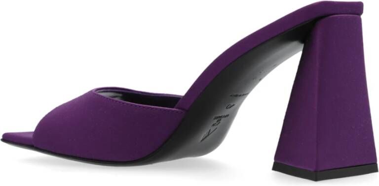 The Attico Gehakte pantoffels Mini Devon Purple Dames