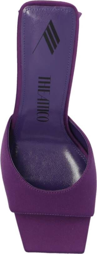 The Attico Gehakte pantoffels Mini Devon Purple Dames