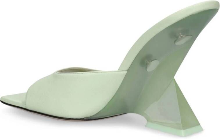 The Attico Groene Leren Sandalen Elegante Stijl Green Dames