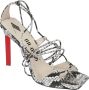 The Attico Adele Slangenprint Hoge Hak Sandalen Gray Dames - Thumbnail 2