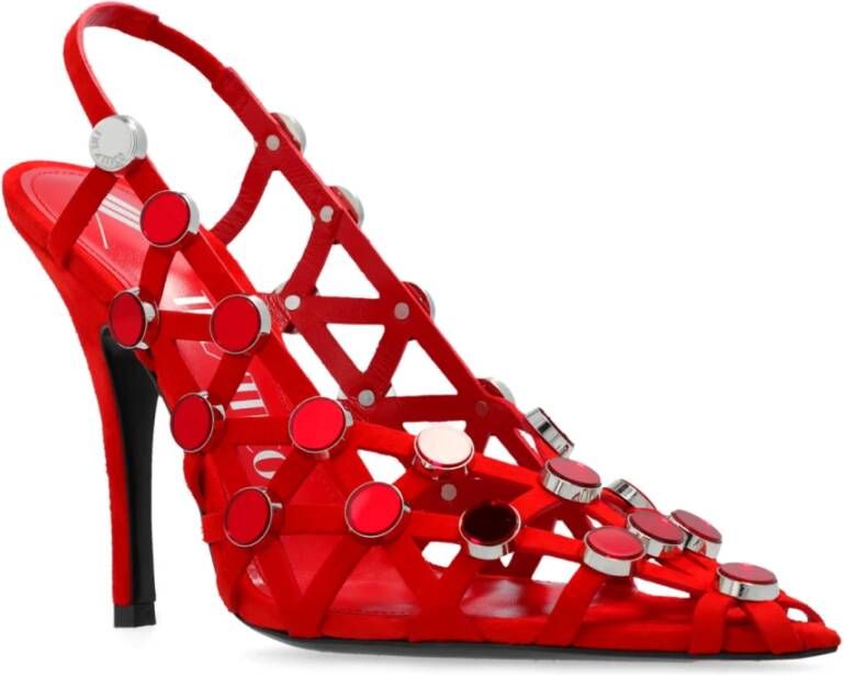 The Attico Hoge hakken Grid Red Dames