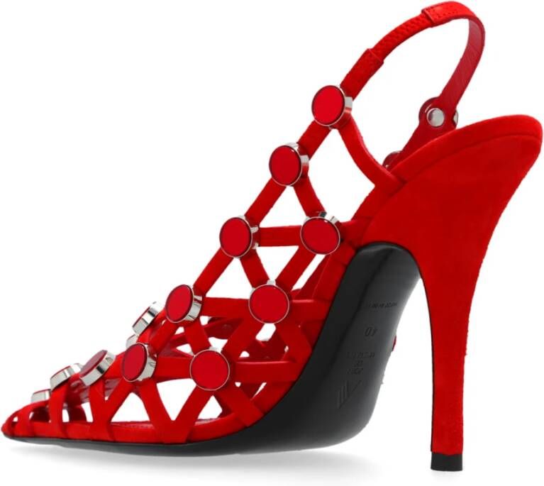 The Attico Hoge hakken Grid Red Dames