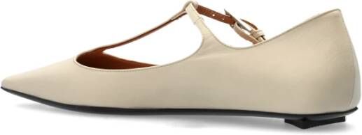 The Attico Leren laarzen Beige Dames