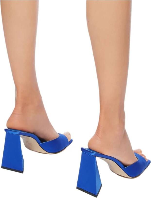 The Attico Mini Devon Mules Blue Dames