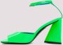 The Attico Smaragdgroene leren sandalen Green Dames - Thumbnail 2