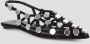 The Attico Studded Grid Slingback Sandalen Black Dames - Thumbnail 2