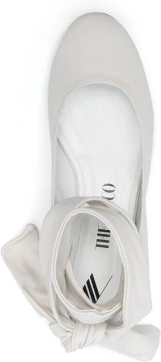 The Attico Witte Leren Ballerina Schoenen White Dames