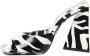 The Attico Zebra Print Pyramid Hak Sandalen Black Dames - Thumbnail 3