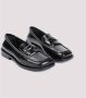 The Attico Zwarte Leren Loafers met Asymmetrische Neus Black Dames - Thumbnail 3