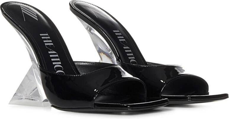 The Attico Zwarte Patentleren Kristal Wig Sandalen Black Dames