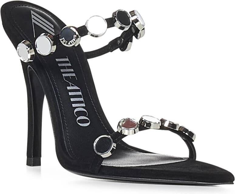 The Attico Zwarte Venus Sandalen Stiletto Hakken Black Dames