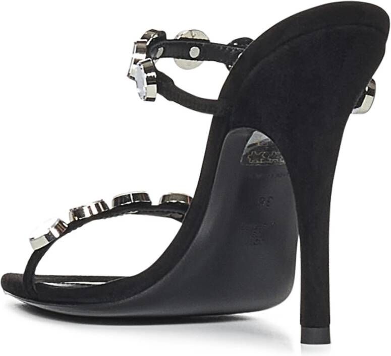 The Attico Zwarte Venus Sandalen Stiletto Hakken Black Dames