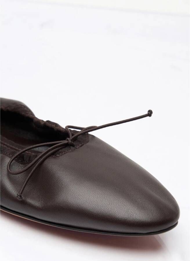 The Row Elegante Leren Ballet Flats Brown Dames