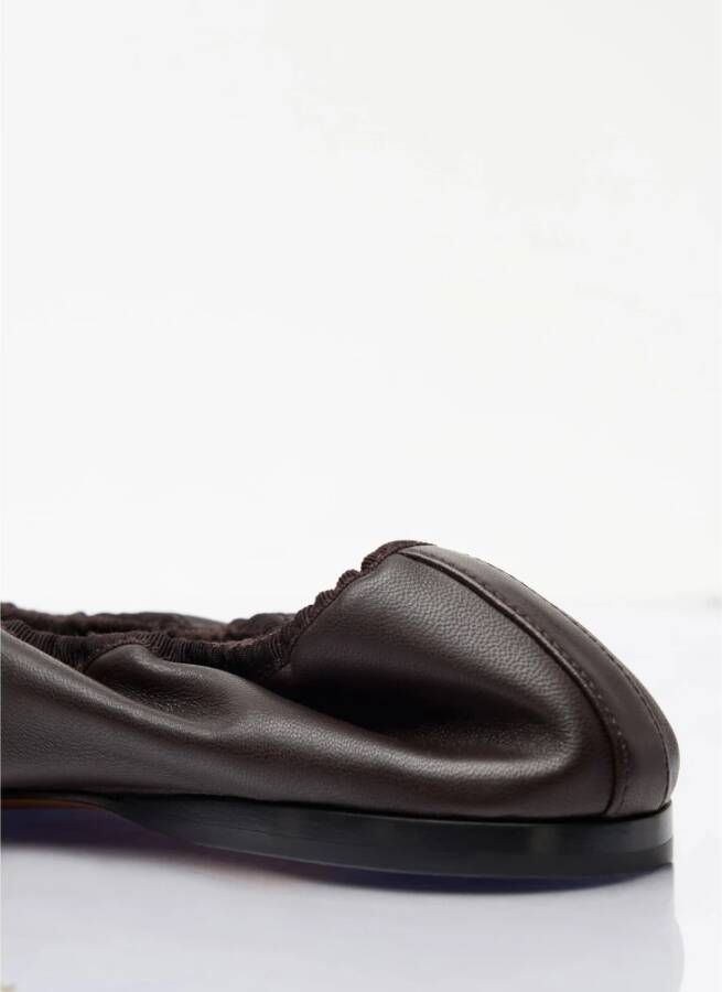 The Row Elegante Leren Ballet Flats Brown Dames