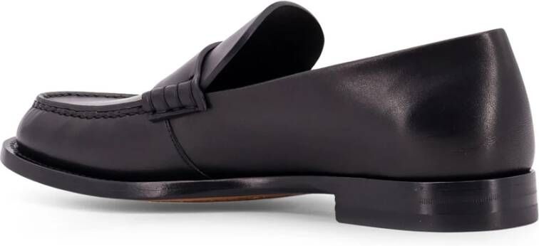 The Row Gestikte Leren Loafer Gemaakt in Italië Black Dames