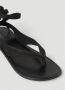 The Row Italiaanse platte leren sandalen Zwart Dames - Thumbnail 6