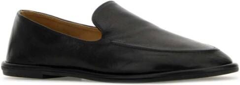 The Row Klassieke Zwarte Leren Loafers Black Dames