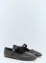 The Row Leren Ballerina Flats Ronde Neus Riem Black Dames - Thumbnail 3