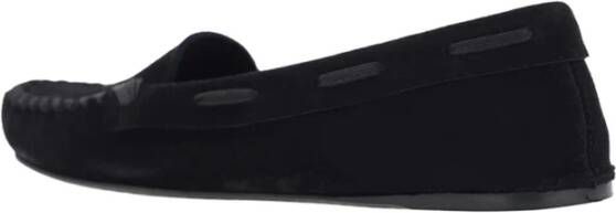 The Row Leren Loafers met Leren Detail Black Dames