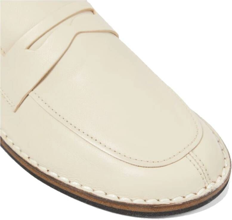 The Row Leren Loafers met Rubberen Zool Beige Dames