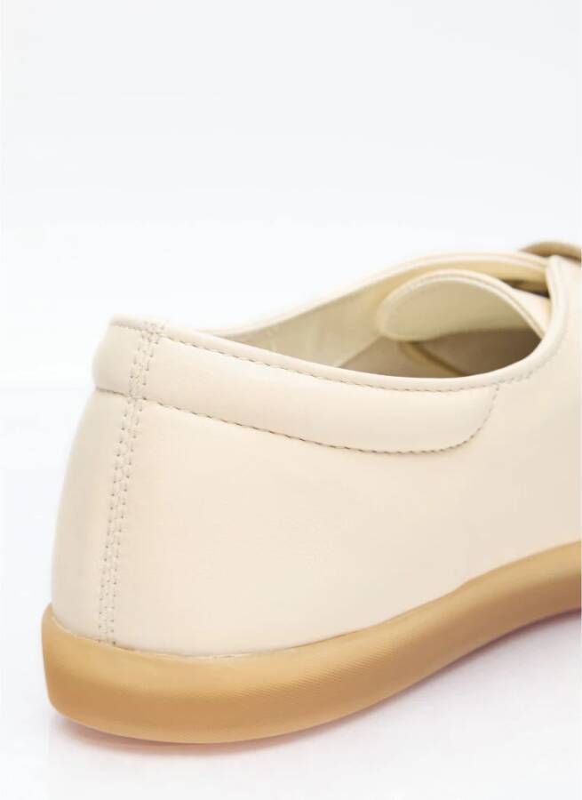 The Row Nappa Leren Vetersneakers Beige Dames