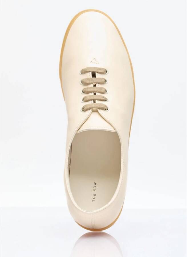 The Row Nappa Leren Vetersneakers Beige Dames