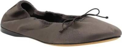 The Row Satin ballerina's met strik en elastische hiel Gray Dames