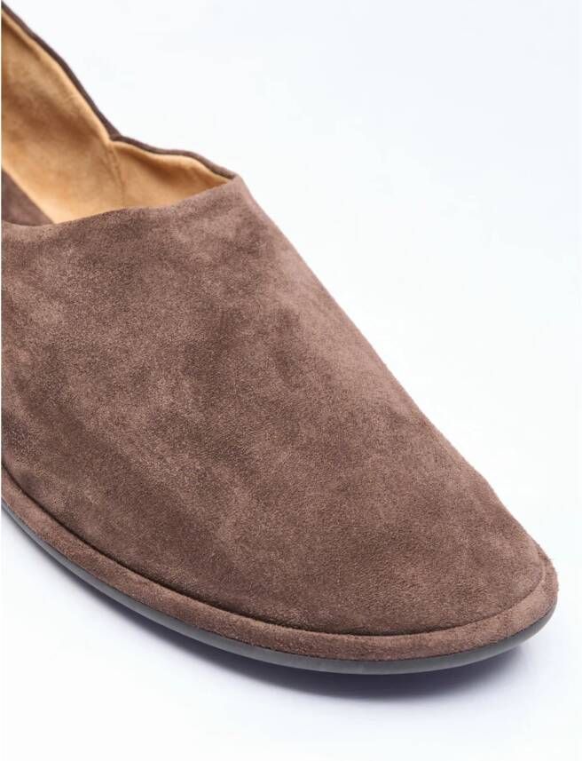 The Row Suede Canal Slippers Brown Heren