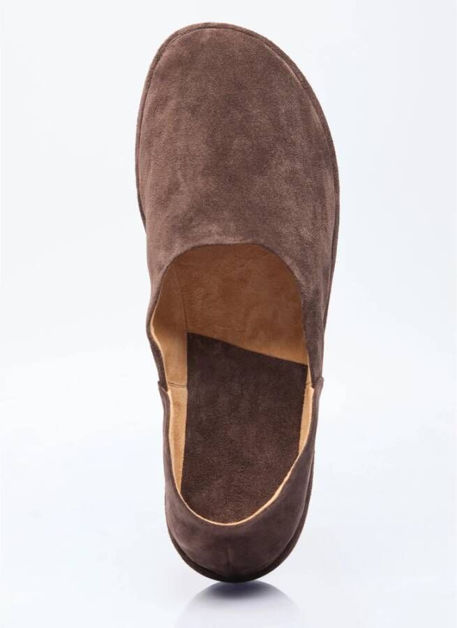 The Row Suede Canal Slippers Brown Heren