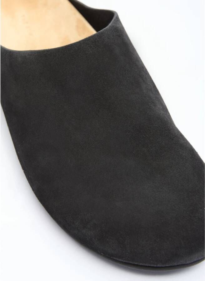 The Row Suede Muiltjes met Ronde Neus Black Heren