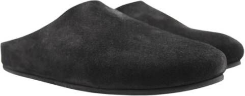 The Row Suède Slip-On Sabot Schoen Black Dames