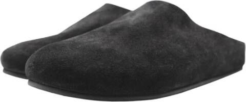 The Row Suède Slip-On Sabot Schoen Black Dames