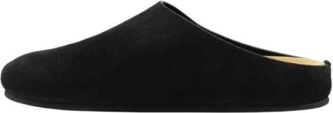 The Row Suède Slip-On Sabot Schoen Black Dames