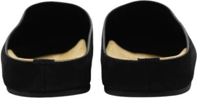 The Row Suède Slip-On Sabot Schoen Black Dames