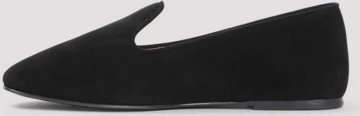 The Row Zwarte Leren Loafers voor Vrouwen Black Dames