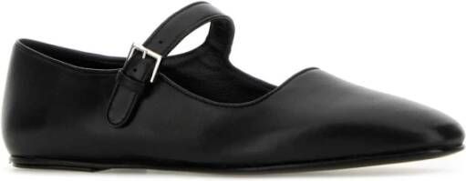 The Row Zwarte Nappa Leren Ballerina's Black Dames