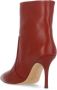 The Seller Bordeaux Leren Enkellaarsjes Pijl Teen Red Dames - Thumbnail 4