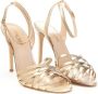 The Seller Elegante Metallic Enkelband Sandaal Beige Dames - Thumbnail 2