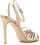 The Seller Elegante Metallic Enkelband Sandaal Beige Dames - Thumbnail 3