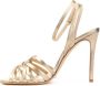 The Seller Elegante Metallic Enkelband Sandaal Beige Dames - Thumbnail 4