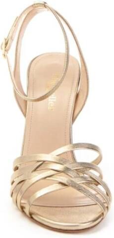 The Seller Elegante Metallic Enkelband Sandaal Beige Dames