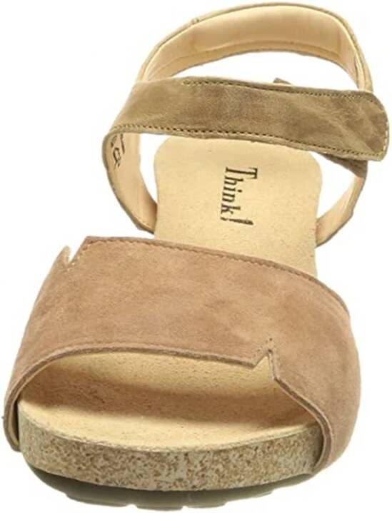 Think! Slingback Sandaal met Hak Beige Dames