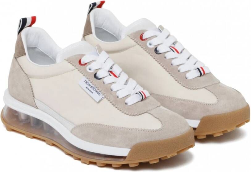 Thom Browne Bruin Leren Tech Runner Sneakers Multicolor Dames