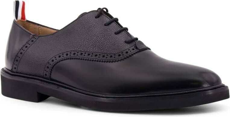 Thom Browne Italiaanse leren veterschoen Black Heren