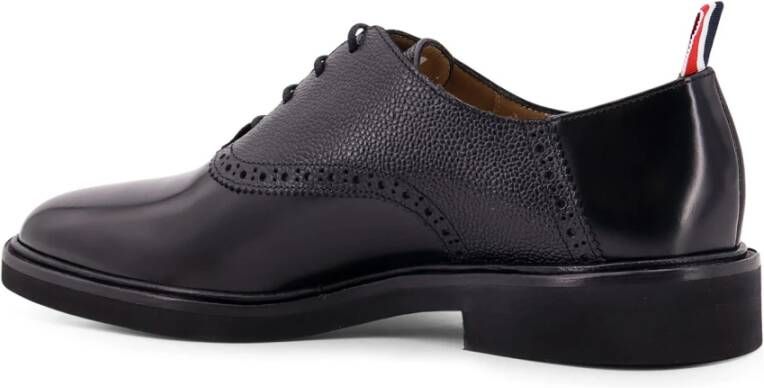 Thom Browne Italiaanse leren veterschoen Black Heren