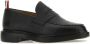 Thom Browne Klassieke zwarte leren loafers Black Heren - Thumbnail 2